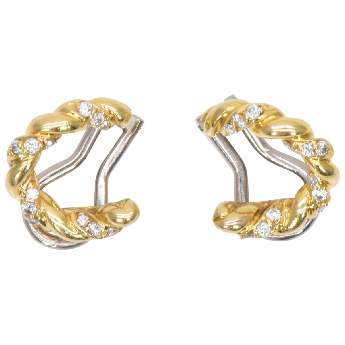 C yellow gold earrings Cartier Gold in 